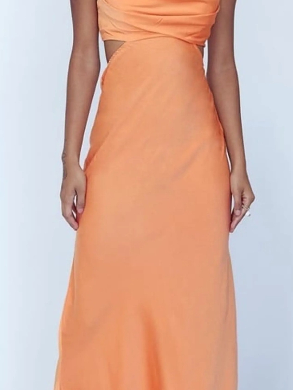 Princess Polly Orange Cutout Midi Dress